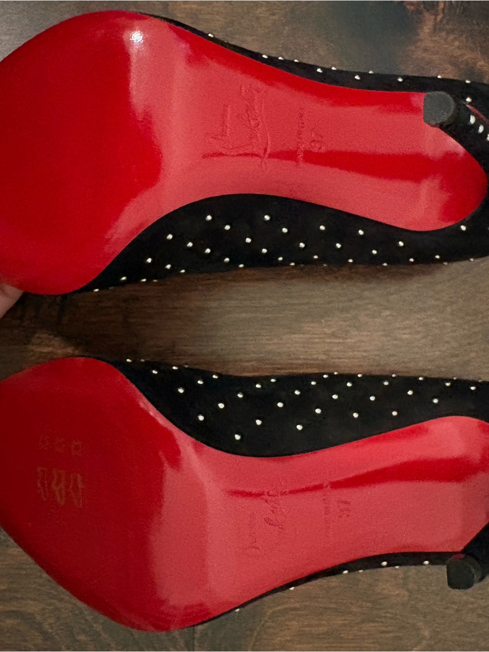 Christian Louboutin Black Studded Pumps Size 37 NWT - Picture 7 of 10